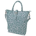 Round Ornament Texture Buckle Top Tote Bag