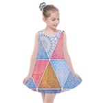 Texture With Triangles Kids  Summer Dress