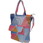 Texture With Triangles Shoulder Tote Bag