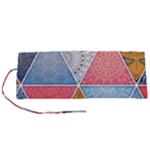 Texture With Triangles Roll Up Canvas Pencil Holder (S)
