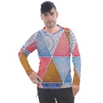 Texture With Triangles Men s Pique Long Sleeve T-Shirt