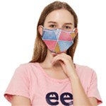 Texture With Triangles Fitted Cloth Face Mask (Adult)