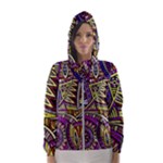 Violet Paisley Background, Paisley Patterns, Floral Patterns Women s Hooded Windbreaker