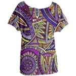 Violet Paisley Background, Paisley Patterns, Floral Patterns Women s Oversized T-Shirt