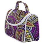 Violet Paisley Background, Paisley Patterns, Floral Patterns Satchel Handbag