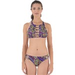 Violet Paisley Background, Paisley Patterns, Floral Patterns Perfectly Cut Out Bikini Set