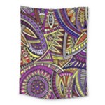 Violet Paisley Background, Paisley Patterns, Floral Patterns Medium Tapestry