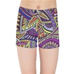 Violet Paisley Background, Paisley Patterns, Floral Patterns Kids  Sports Shorts