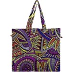 Violet Paisley Background, Paisley Patterns, Floral Patterns Canvas Travel Bag