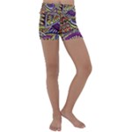 Violet Paisley Background, Paisley Patterns, Floral Patterns Kids  Lightweight Velour Yoga Shorts