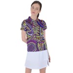 Violet Paisley Background, Paisley Patterns, Floral Patterns Women s Polo T-Shirt