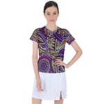 Violet Paisley Background, Paisley Patterns, Floral Patterns Women s Sports Top