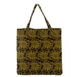 Yellow Floral Pattern Floral Greek Ornaments Grocery Tote Bag