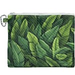 Green leaves Canvas Cosmetic Bag (XXXL)