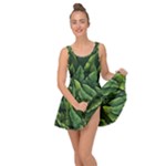 Green leaves Inside Out Casual Dress