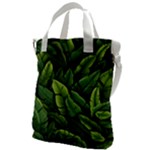 Green leaves Canvas Messenger Bag