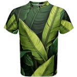 Banana leaves pattern Men s Cotton T-Shirt