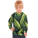 Banana leaves pattern Kids  Hooded Pullover