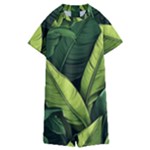 Banana leaves pattern Kids  Boyleg Half Suit Swimwear