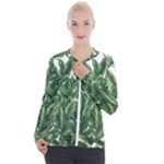 Tropical leaves Casual Zip Up Jacket