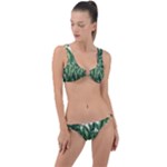 Tropical leaves Ring Detail Crop Bikini Set