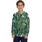 Tropical leaves Kids  Crewneck Sweatshirt