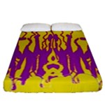 Yellow And Purple In Harmony Fitted Sheet (Queen Size)