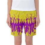 Yellow And Purple In Harmony Women s Basketball Shorts