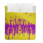 Yellow And Purple In Harmony Duvet Cover Double Side (Full/ Double Size)