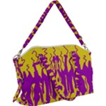 Yellow And Purple In Harmony Canvas Crossbody Bag