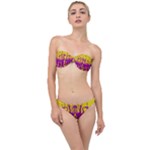 Yellow And Purple In Harmony Classic Bandeau Bikini Set