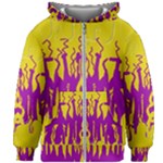 Yellow And Purple In Harmony Kids  Zipper Hoodie Without Drawstring