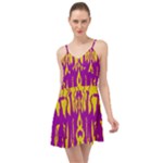 Yellow And Purple In Harmony Summer Time Chiffon Dress