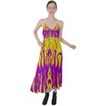 Yellow And Purple In Harmony Tie Back Maxi Dress