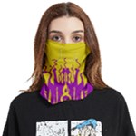 Yellow And Purple In Harmony Face Covering Bandana (Two Sides)