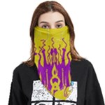 Yellow And Purple In Harmony Face Covering Bandana (Triangle)