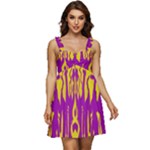 Yellow And Purple In Harmony Ruffle Strap Babydoll Chiffon Dress