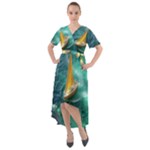 Lion King Of The Jungle Nature Front Wrap High Low Dress