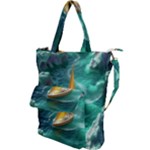 Mountain Wolf Tree Nature Moon Shoulder Tote Bag