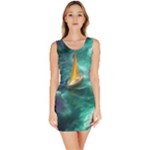 Double Exposure Flower Bodycon Dress