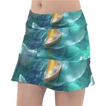 Mountain Birds River Sunset Nature Classic Tennis Skirt