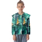 Mountain Wolf Tree Nature Moon Kids  Peter Pan Collar Blouse