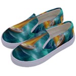 Double Exposure Flower Kids  Canvas Slip Ons