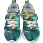 Dolphin Swimming Sea Ocean Kids  Velcro Strap Shoes