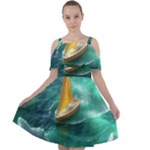 Dolphin Swimming Sea Ocean Cut Out Shoulders Chiffon Dress