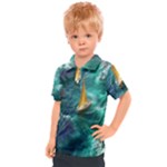 Dolphin Swimming Sea Ocean Kids  Polo T-Shirt
