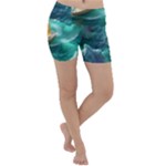 Dolphin Sea Ocean Lightweight Velour Yoga Shorts