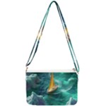 Dolphin Sea Ocean Double Gusset Crossbody Bag