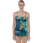 Dolphins Sea Ocean Babydoll Tankini Set