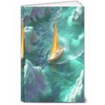 Dolphin Sea Ocean 8  x 10  Softcover Notebook